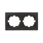 Рамка RAIN двойная горизонтальная черный графит матовый