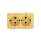                  VIOLA Розетка двойная с/з закрытый корпус керамика белёный дуб (12шт/144шт)
               