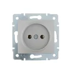                  KARINA Розетка б/з ПБТ матовое серебро (10шт/120шт)
               