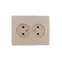 KARINA Розетка двойная б/з ПБТ крем (10шт/120шт)
