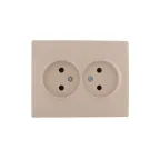 KARINA Розетка двойная б/з ПБТ крем (10шт/120шт)