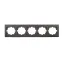 Рамка RAIN 5-ая горизонтальная черный графит матовый