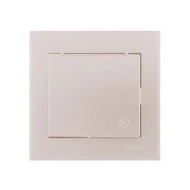 Розетка RAIN с/з с крышкой керамика жемчужно-белый перламутр