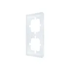                  ZIMA Рамка 2-ая горизонтальная б/вст белая LEZARD
               