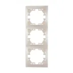 MIRA Рамка 3 поста вертикальная жемчужно-белый перламут без вставок