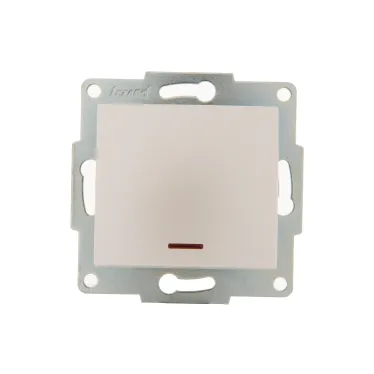 KARINA Выключатель с подсветкой жемчужно-белый перламутр (10шт/120шт)