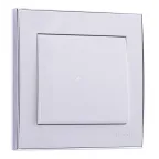 RAIN Выключатель белый с боковой вставкой хром