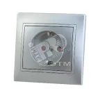                  Мира Розетка с защитой от детей керамика металлик серый с вставкой
               