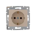 KARINA Розетка с/з керамика крем (10шт/120шт)