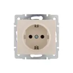 Розетка RAIN с заземлением керамика крем механизм