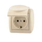                  HATA Розетка с заземлением с крышкой
               