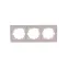 Рамка RAIN 3-ая горизонтальная жемчужно-белый перламутр с боковой вставкой