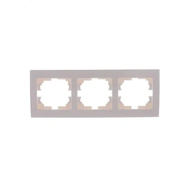 Рамка RAIN 3-ая горизонтальная жемчужно-белый перламутр с боковой вставкой