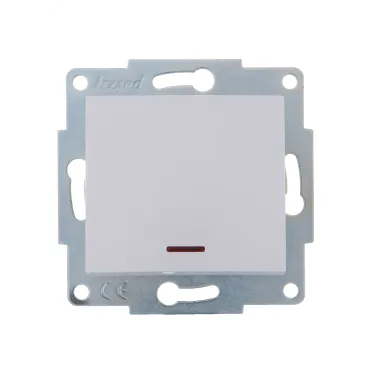 KARINA Выключатель с подсветкой белый (10шт/120шт)