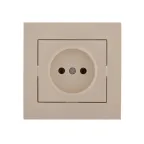 Розетка RAIN без заземления керамика крем