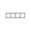Рамка RAIN 4-ая горизонтальная белая с боковой вставкой