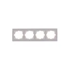 Рамка RAIN 4-ая горизонтальная белая с боковой вставкой