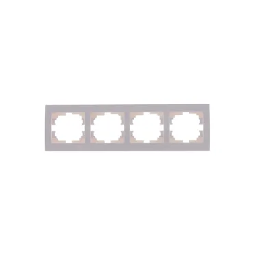 Рамка RAIN 4-ая горизонтальная белая с боковой вставкой