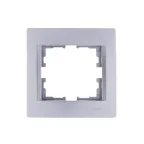 KARINA Рамка 1-ая горизонтальная б/вст матовое серебро (20шт/240шт)