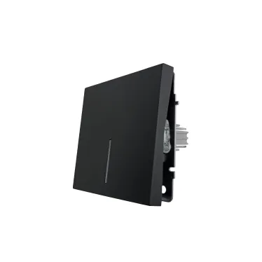 ZIMA Выключатель с подсветкой черный бархат безвинтовой зажим/клемма LEZARD