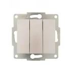 KARINA Выключатель тройной жемчужно-белый перламутр (10шт/120шт)