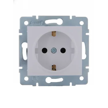 KARINA Розетка с защитой от детей ПБТ белая (10шт/120шт)