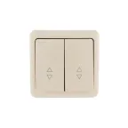 VIOLA Выключатель проходной двойной крем (12шт/144шт)