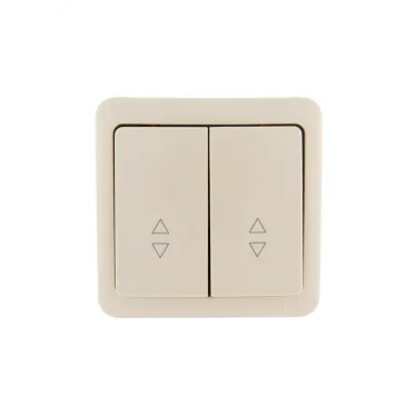 VIOLA Выключатель проходной двойной крем (12шт/144шт)