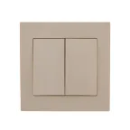 Выключатель RAIN двойной крем