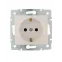 KARINA Розетка с защитой от детей ПБТ жемчужно-белый перламутр (10шт/120шт)