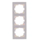 Рамка RAIN 3-ая вертикальная белая с боковой вставкой