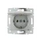 KARINA Розетка с/з с крышкой ПБТ матовое серебро (10шт/120шт)