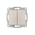 KARINA Выключатель двойной жемчужно-белый перламутр (10шт/120шт)