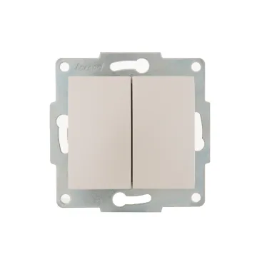 KARINA Выключатель двойной жемчужно-белый перламутр (10шт/120шт)