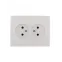 KARINA Розетка двойная б/з ПБТ белая (10шт/120шт)