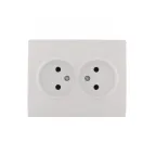                  KARINA Розетка двойная б/з ПБТ белая (10шт/120шт)
               