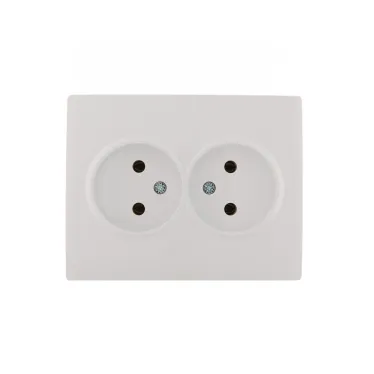 KARINA Розетка двойная б/з ПБТ белая (10шт/120шт)