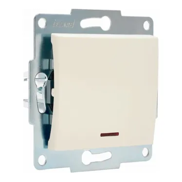 KARINA Выключатель с подсветкой крем (10шт/120шт)