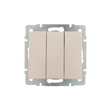 Выключатель RAIN тройной крем механизм