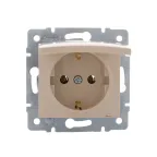                  KARINA Розетка с/з с крышкой ПБТ крем (10шт/120шт)
               