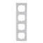 KARINA Рамка 4-ая вертикальная б/вст белая (10шт/120шт)