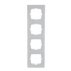 KARINA Рамка 4-ая вертикальная б/вст белая (10шт/120шт)
