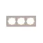 Рамка RAIN 3-ая горизонтальная крем с боковой вставкой
