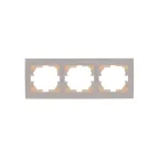 Рамка RAIN 3-ая горизонтальная крем с боковой вставкой