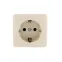 VIOLA Розетка с/з керамика крем (12шт/144шт)