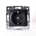                  KARINA Розетка с/з ПБТ чёрный бархат (10шт/120шт)
               