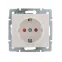 Розетка RAIN с защитой от детей керамика белая механизм