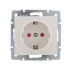                  Розетка RAIN с защитой от детей керамика белая механизм
               