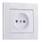 Розетка RAIN б/з керамика белая