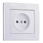 Розетка RAIN б/з керамика белая